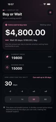Buy or Wait Calculator
