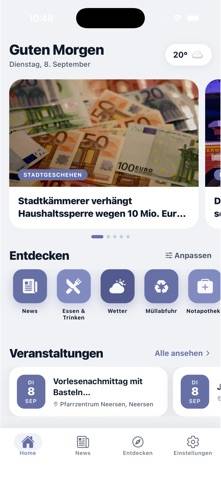 Willich erleben App-Screenshot