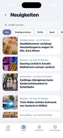 Willich erleben App-Screenshot