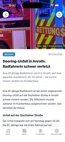 Willich erleben App-Screenshot