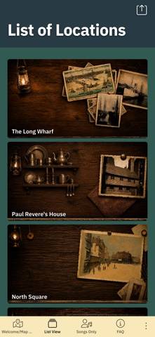 Boston Freedom Tales App screenshot