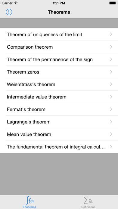 Mathematical Analysis Schermata dell'app #1