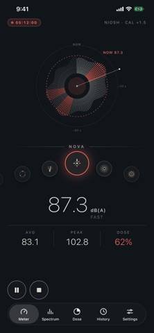 Misuratore Decibel Sonolab: dB immagine dello schermo