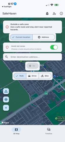 SaferHaven App screenshot