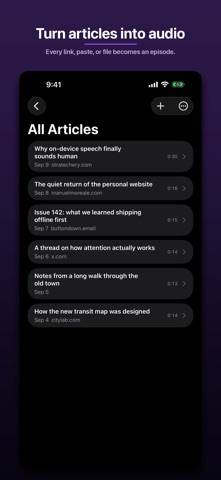 Postcast: Listen to Articles App screenshot