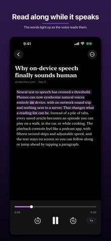 Postcast: Listen to Articles App screenshot