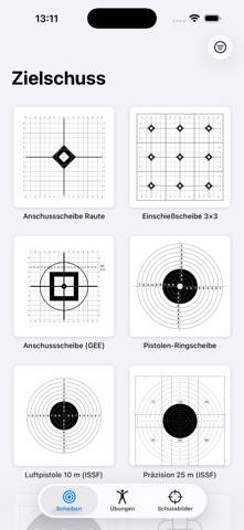 Zielschuss – Trefferbild Bildschirmfoto