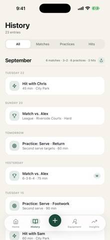 Changeover Journal App screenshot