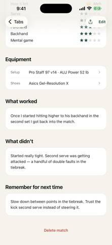 Changeover Journal App screenshot