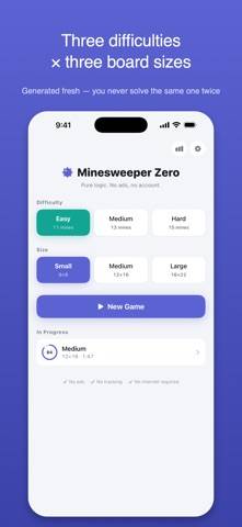 MineSweeper Zero : No Guessing captura de pantalla