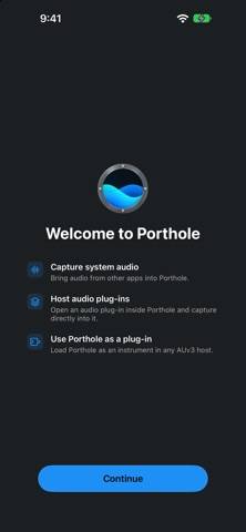 Porthole Audio Schermata dell'app