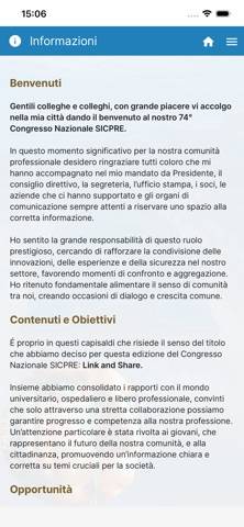 Sicpre 2026 Schermata dell'app