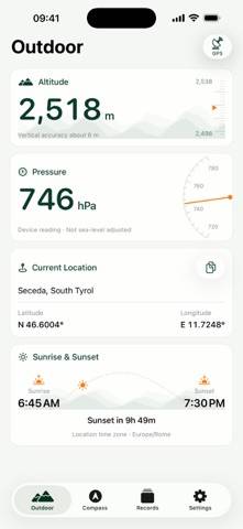 WildTrace: Altimeter & Compass screenshot