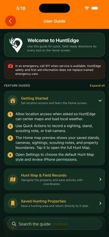 HuntEdge App screenshot