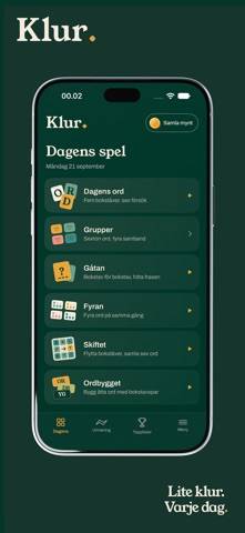 Klur skärmdump av spelet