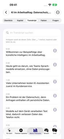 PodcastAI Bildschirmfoto