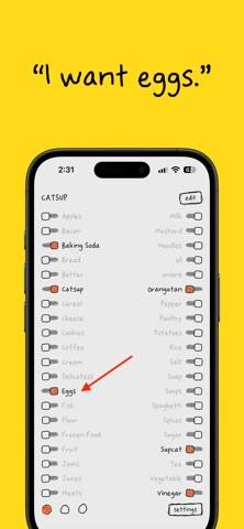 Catsup: Grocery List
