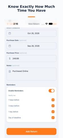 Return Your Stuff App screenshot