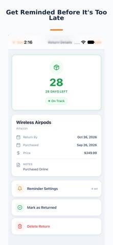 Return Your Stuff App screenshot
