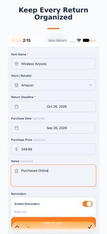 Return Your Stuff App screenshot