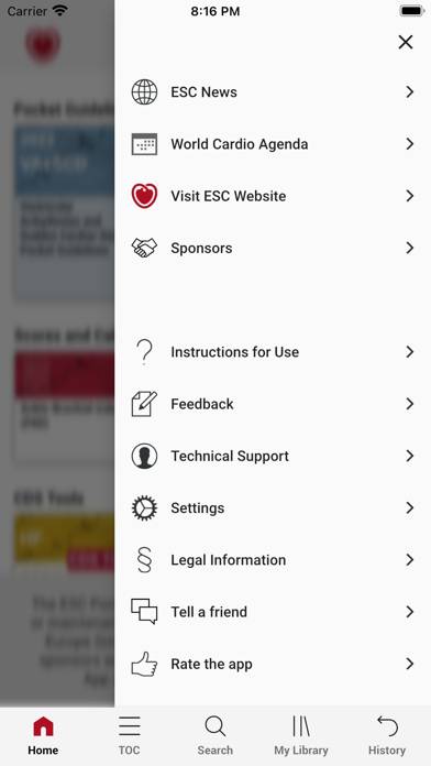 ESC Pocket Guidelines Schermata dell'app