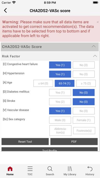 ESC Pocket Guidelines Schermata dell'app