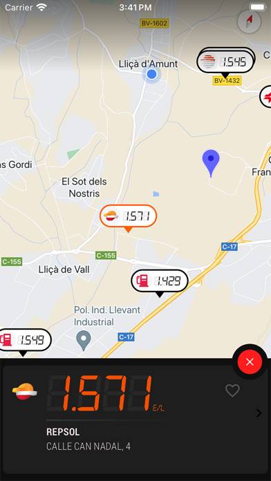 Gasolineras de España captura de pantalla