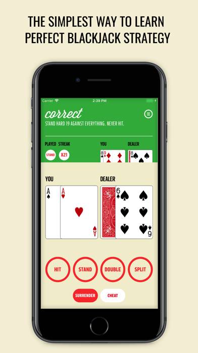 Blackjack Strategy Practice Captura de pantalla de la aplicación #2