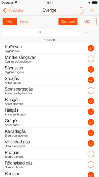 Krysslistan App skärmdump