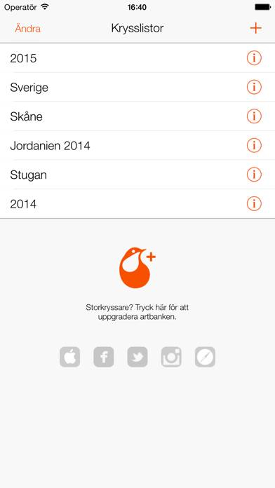 Krysslistan App skärmdump