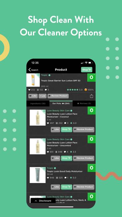 Think Dirty – Shop Clean App screenshot