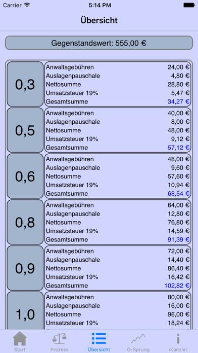 IKanzlei plus App-Screenshot