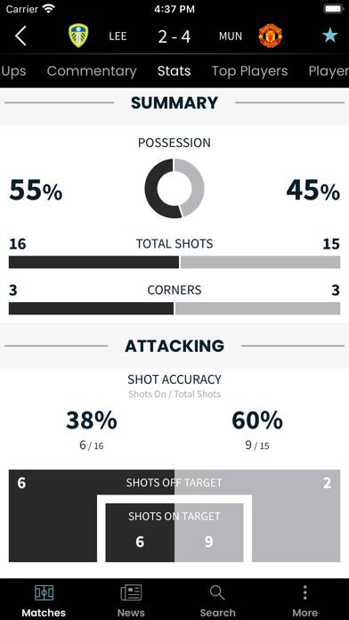 GOAL Live Scores Schermata dell'app