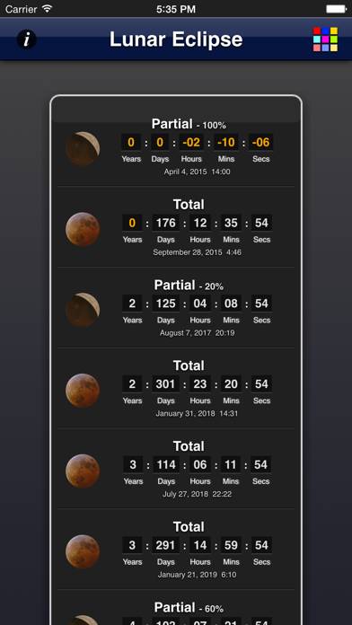 Lunar Eclipse App screenshot #1