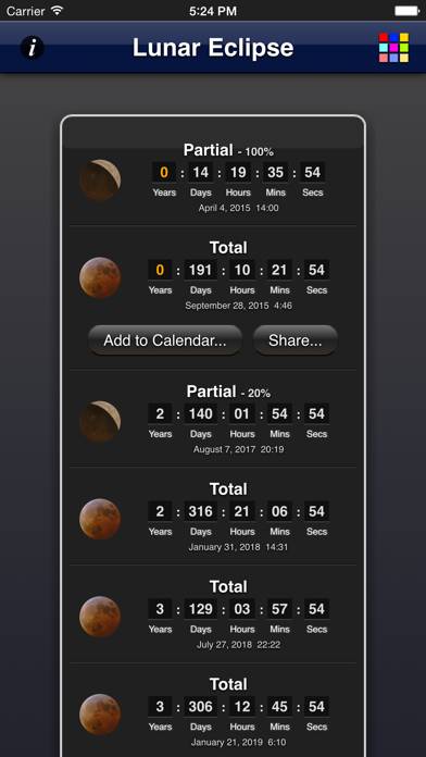 Lunar Eclipse App screenshot #2