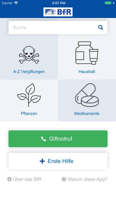 BfR-Vergiftungsunfälle App-Screenshot #1