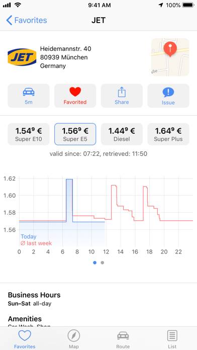1-2-3 Tanken App-Screenshot