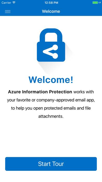 Azure Information Protection Captura de pantalla de la aplicación #1
