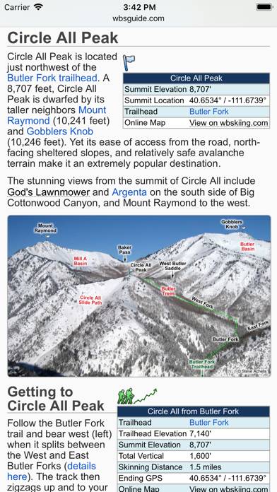 Wasatch Backcountry Skiing Map Captura de pantalla de la aplicación #3