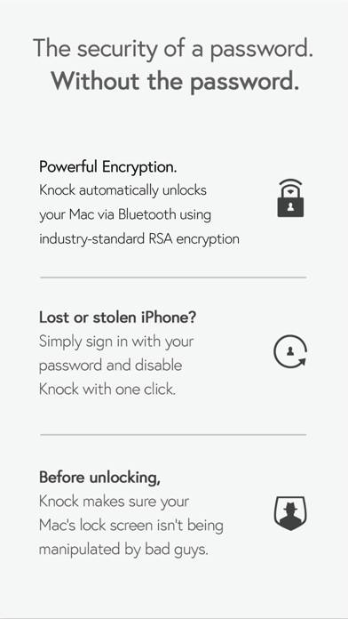 Knock – unlock your Mac without a password using your iPhone and Apple Watch Capture d'écran de l'application