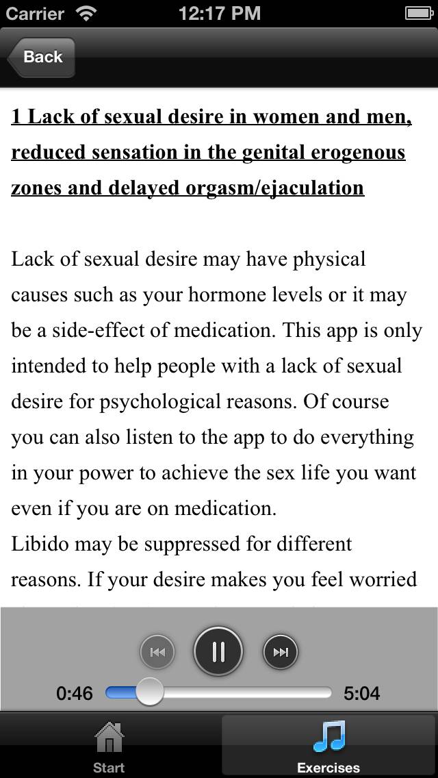Sexual problems App skärmdump #3