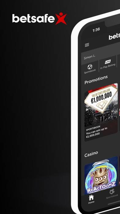 Betsafe Casinospel och sport App skärmdump