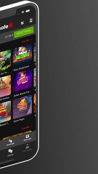 Betsafe Casinospel och sport App skärmdump