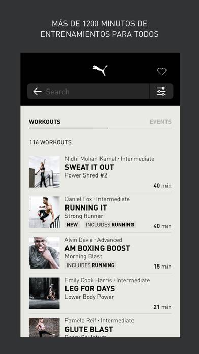 PUMATRAC Run, Train, Fitness Captura de pantalla de la aplicación #4