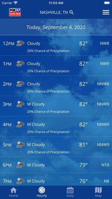FOX 17 Code Red Weather App screenshot