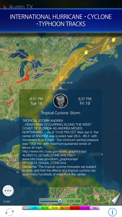 Ciclone - tempeste tracker, Satellitari Radar captura de pantalla