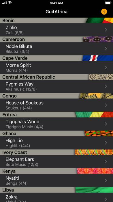 GuitAfrica Captura de pantalla de la aplicación #3