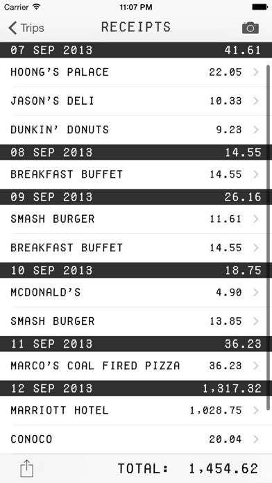 Trip Receipts App screenshot #4