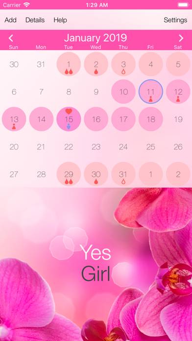 Menstrual Cycle Tracker Schermata dell'app #1