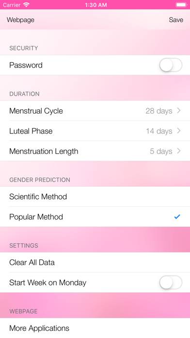 Menstrual Cycle Tracker App screenshot #5